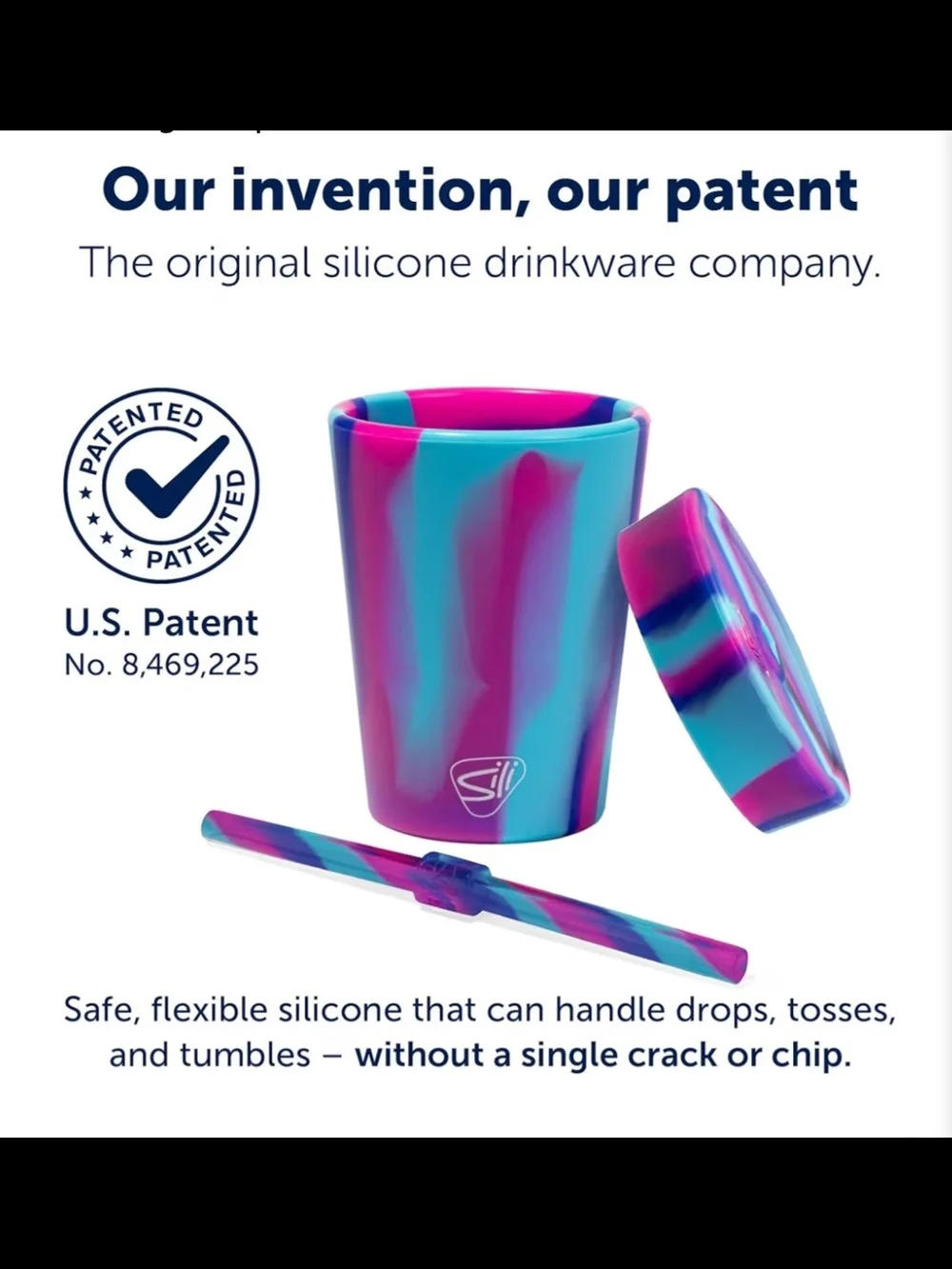 Silipint - 8oz Silicone Tumbler with Straw and Lid – NEW